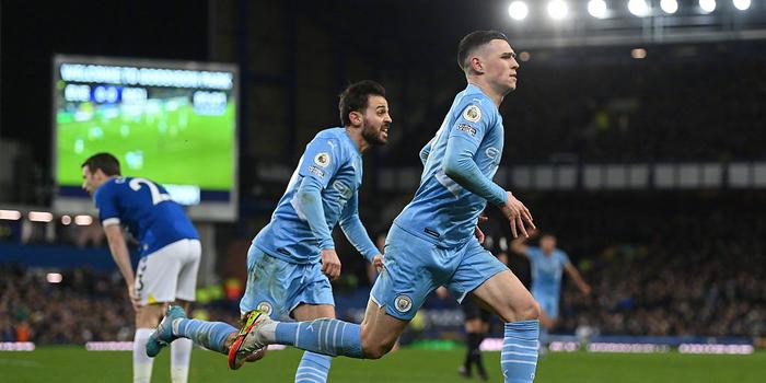  福登替补登场破门，曼城补时阶段绝杀埃弗顿取三分